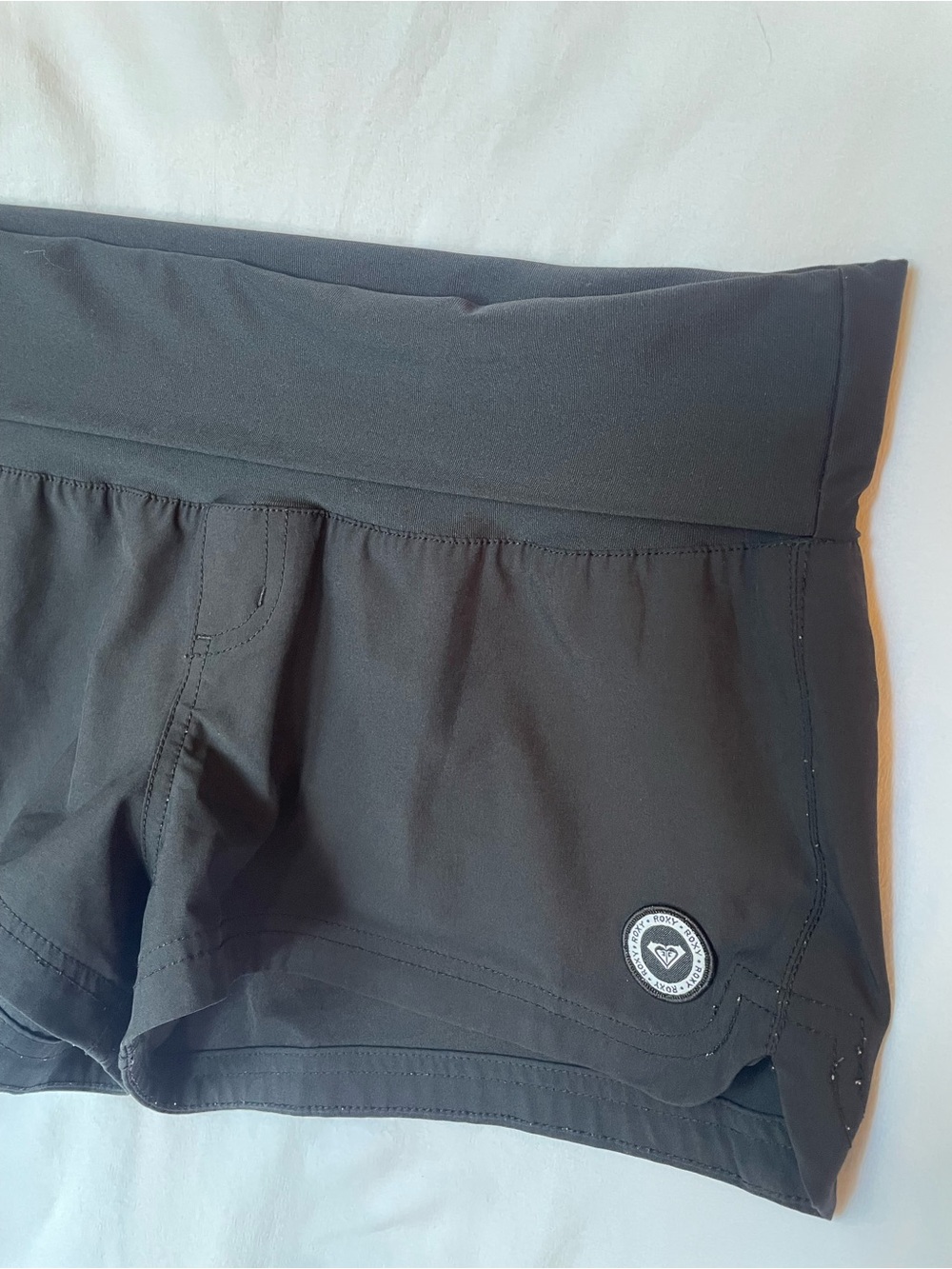 Roxy Black Fold Over Board Shorts XS Surf Swim Beach Shorts